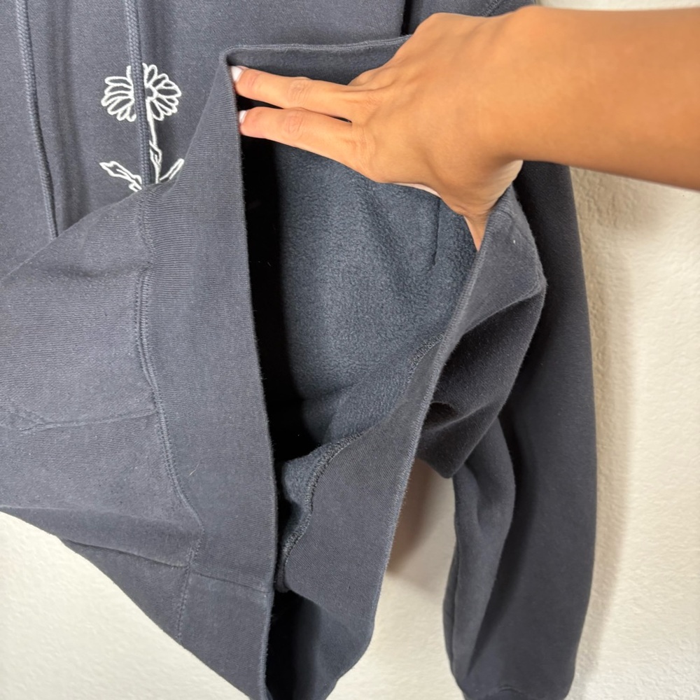 OBEY Hoodie with Flower Embroidery - Picture 7 of 8